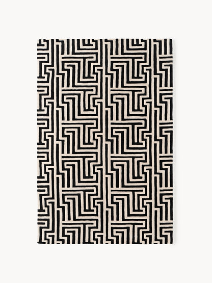 Montvaire Wool Rug, Hand-Tufted, with Raised High-Low Texture