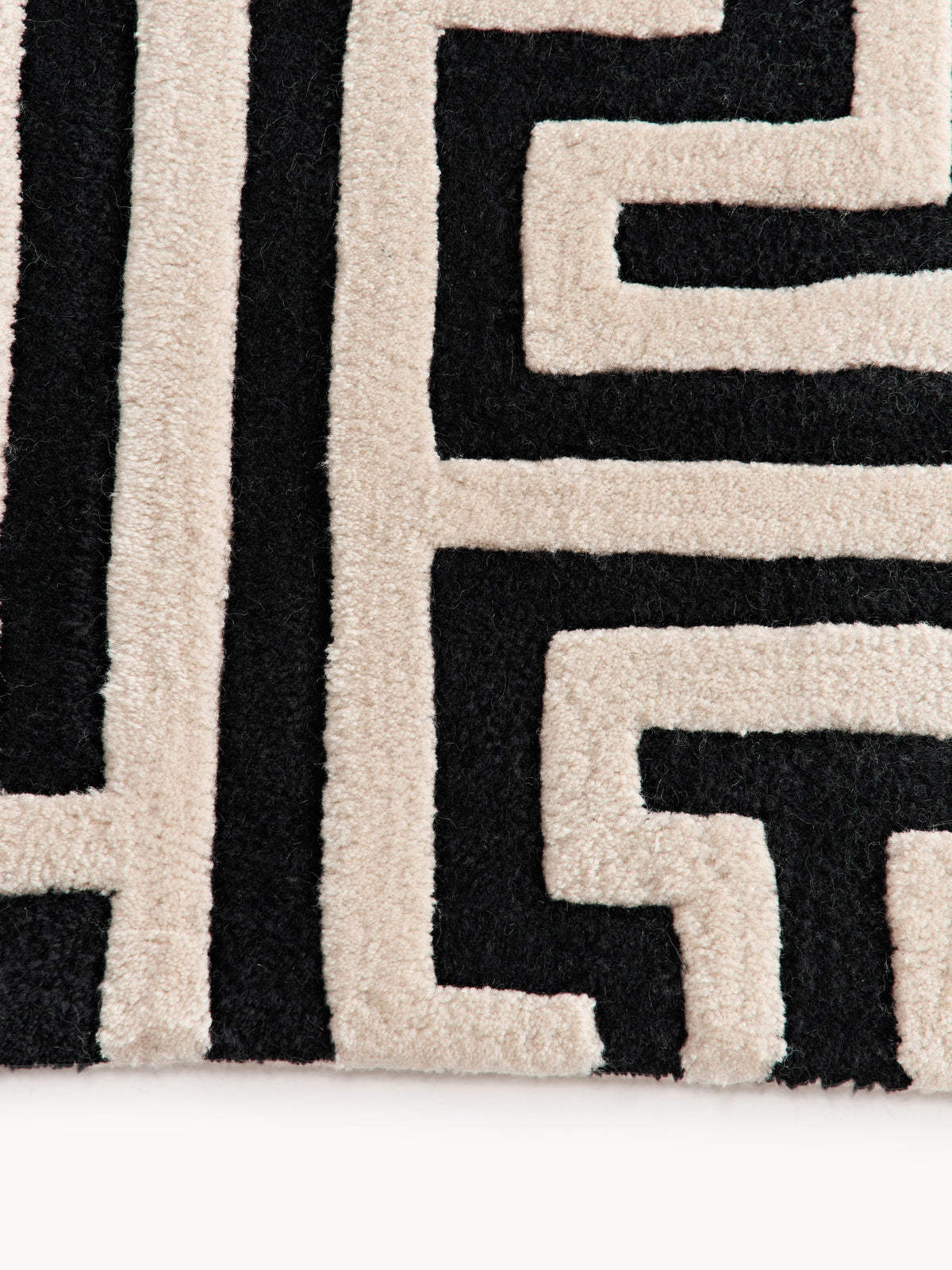 Montvaire Wool Rug, Hand-Tufted, with Raised High-Low Texture