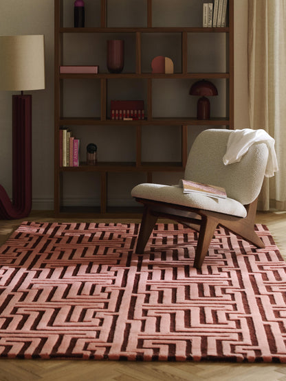 Montvaire Wool Rug, Hand-Tufted, with Raised High-Low Texture