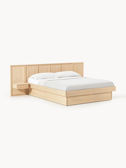 Nantoral Wooden Bed with Bedside Tables and Headboard
