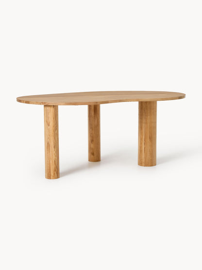Narvalde Dining Table in Oak with Organic Shape, in Various Sizes