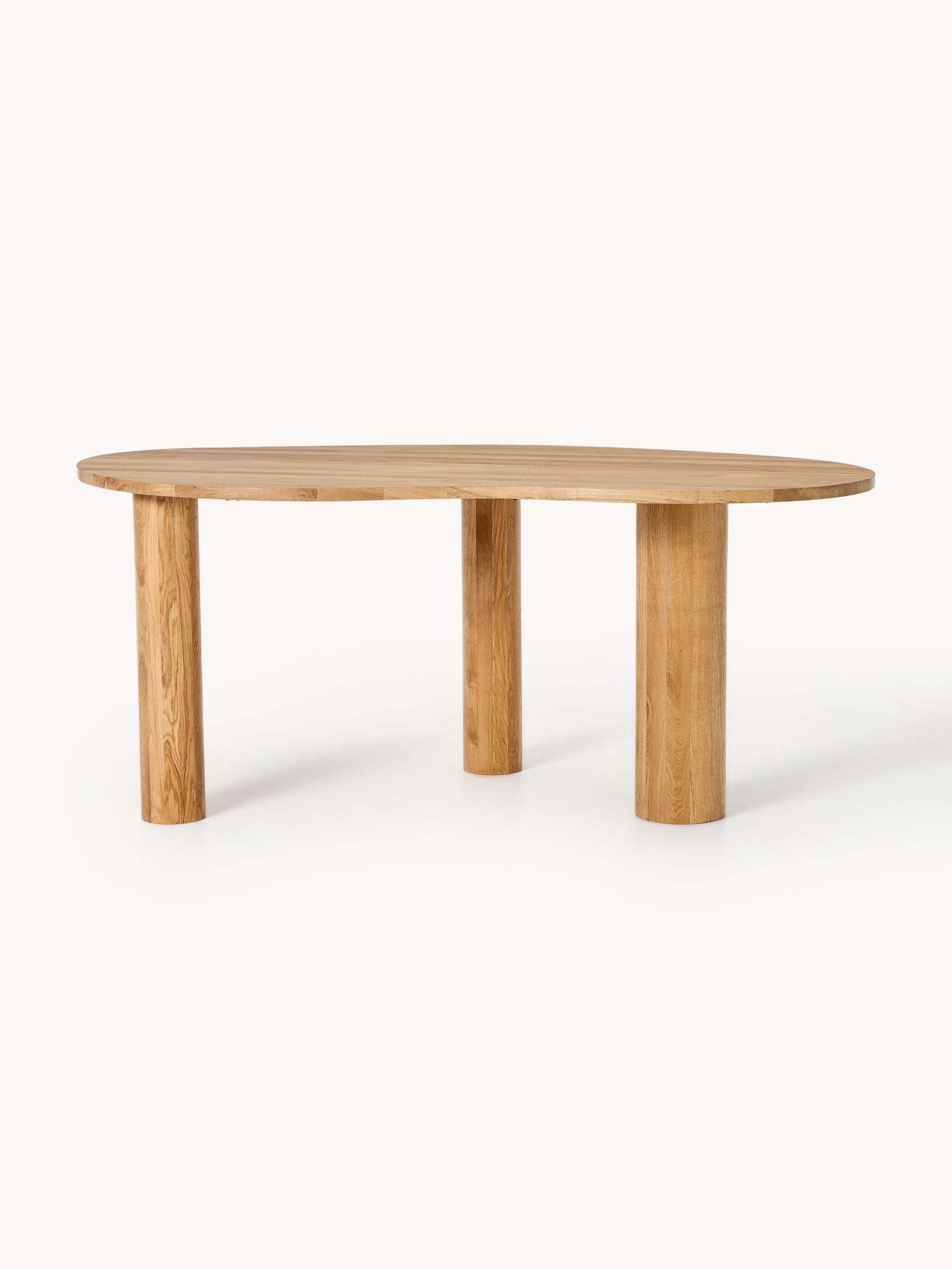 Narvalde Dining Table in Oak with Organic Shape, in Various Sizes