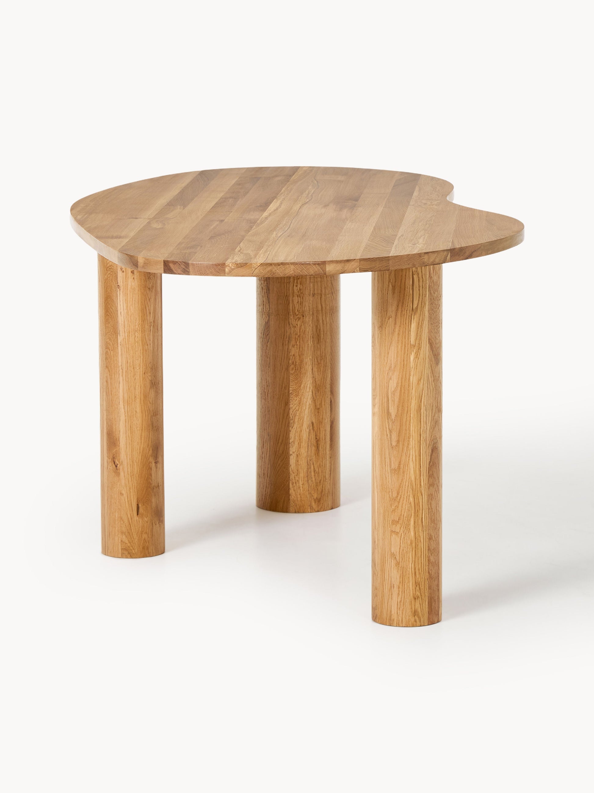 Narvalde Dining Table in Oak with Organic Shape, in Various Sizes