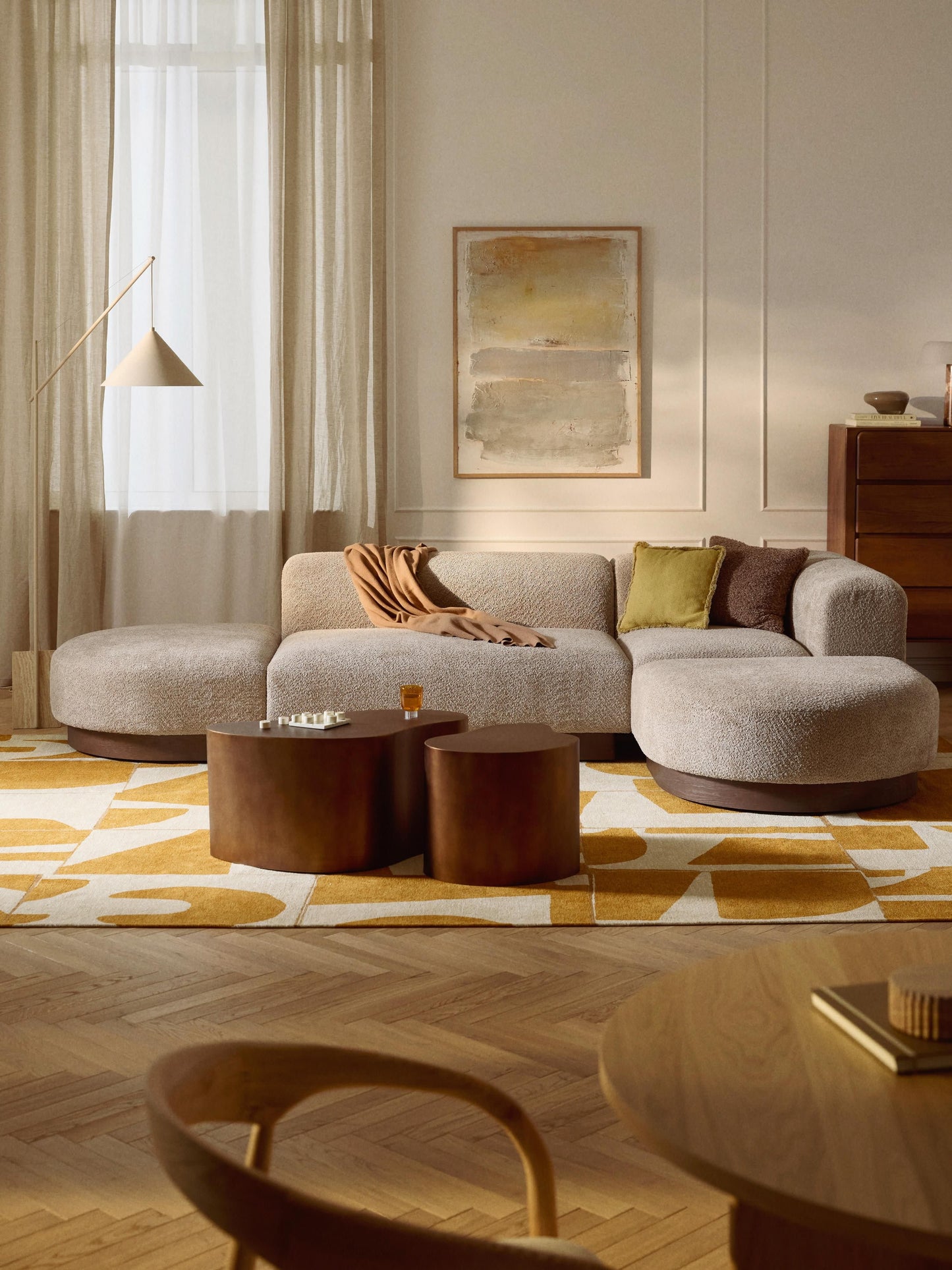 Natlivon Modular Teddy Bouclé Corner Sofa