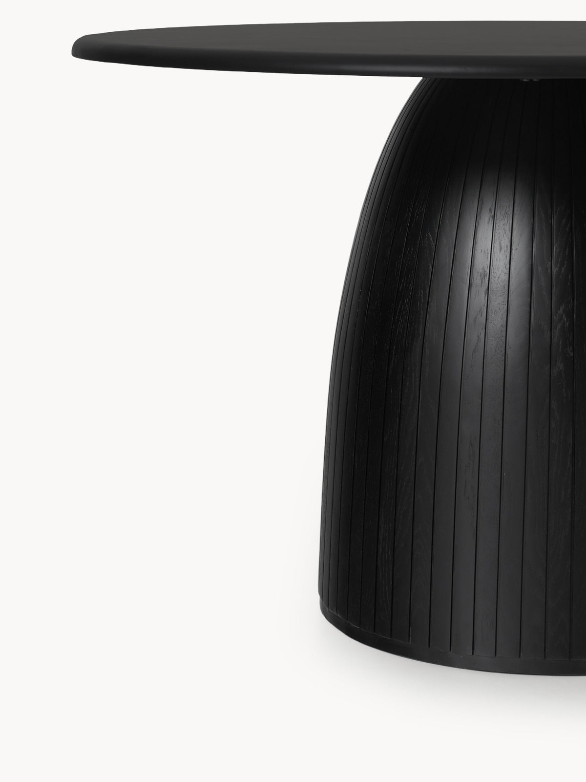 Nelvaise Round Dining Table with Fluted Texture, in Various Sizes