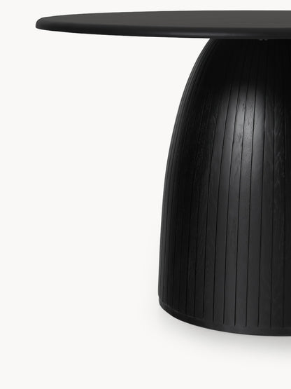Nelvaise Round Dining Table with Fluted Texture, in Various Sizes