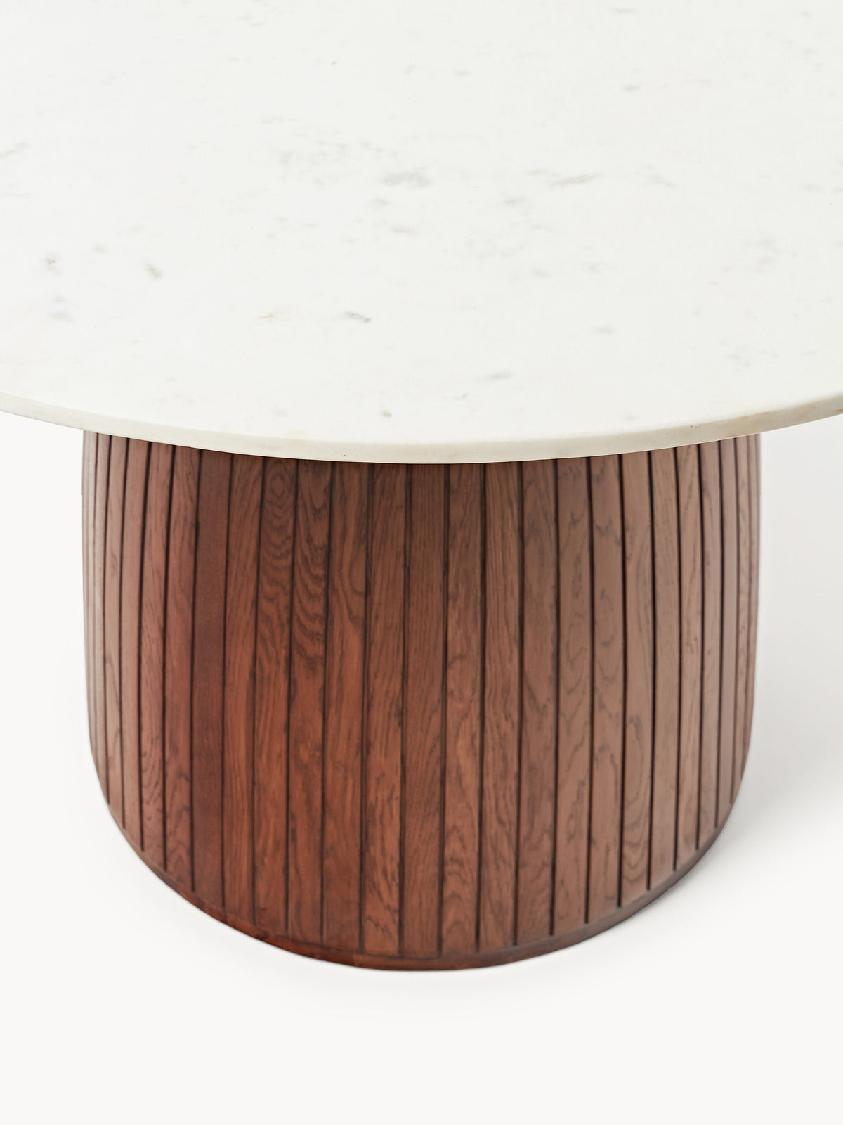 Nelvaise Round Dining Table with Marble Tabletop, Ø 115 cm