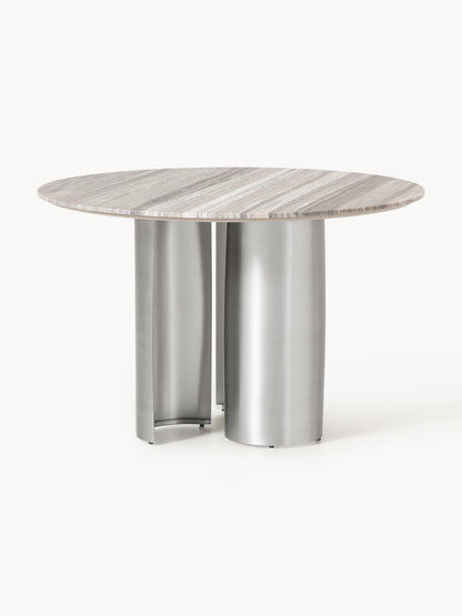 Noamvret Round Dining Table with Marble Tabletop, Ø 120 cm