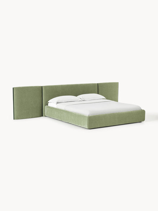 Otvenn Upholstered Bed with Folding Headboard
