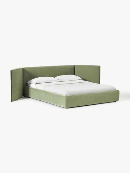 Otvenn Upholstered Bed with Folding Headboard