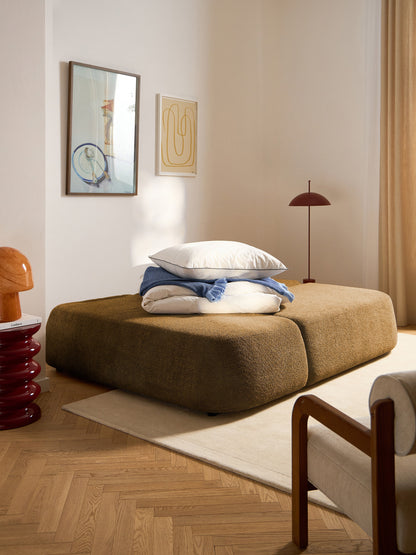 Paolvenn Teddy Bouclé Sofa Bed with Storage