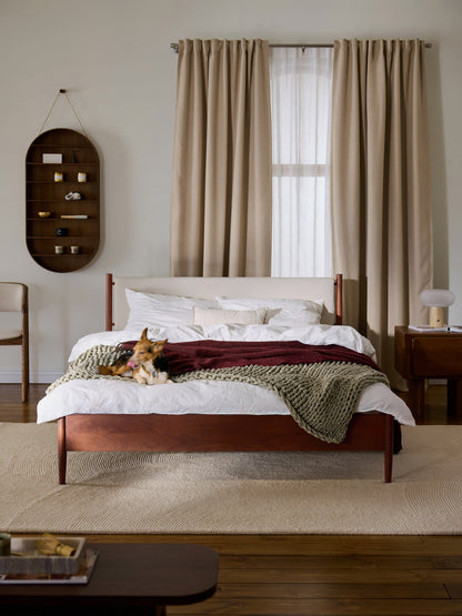 Paulmier Mango Wood Bed