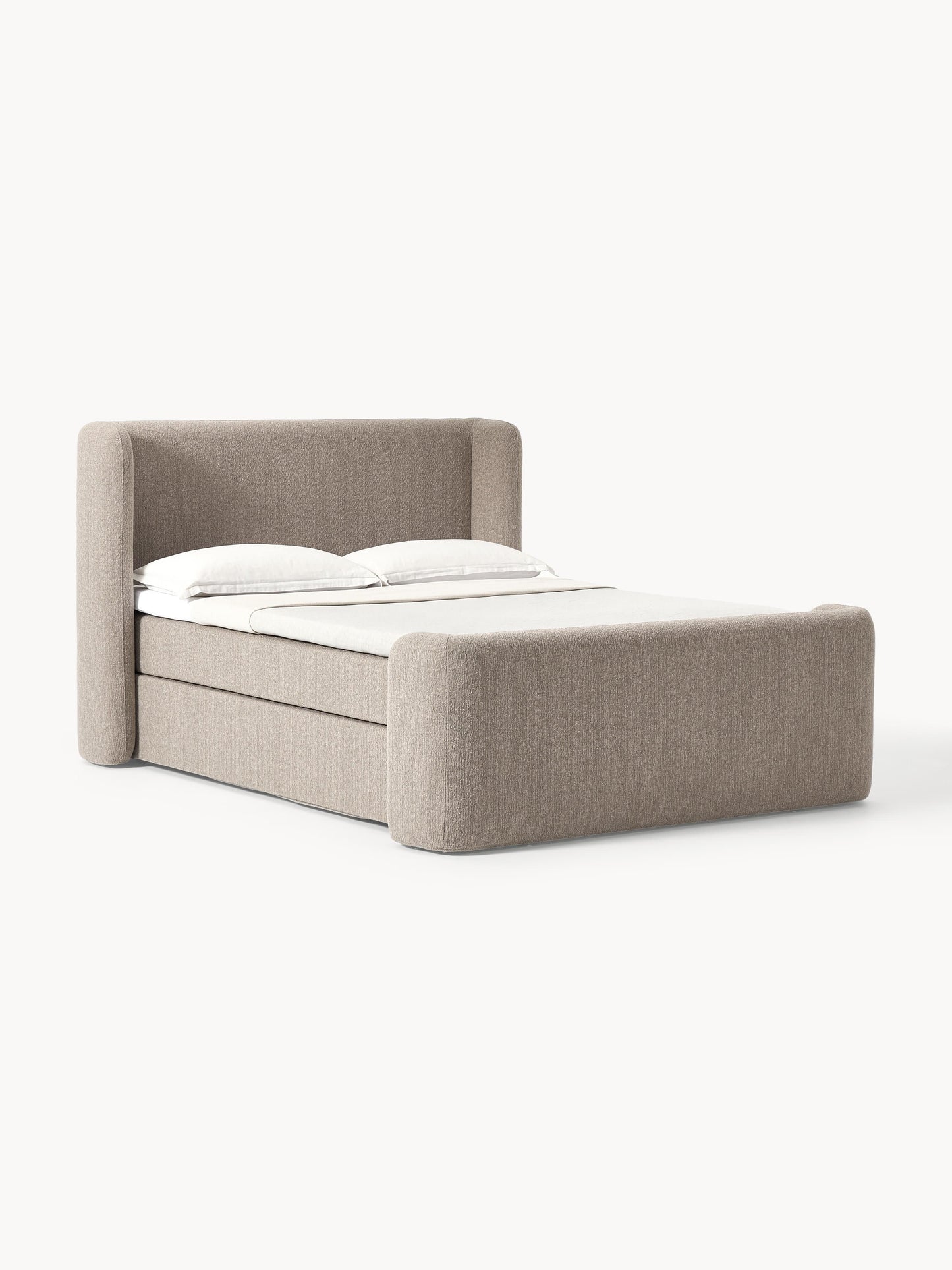 Perlomar Bouclé Box Spring Bed