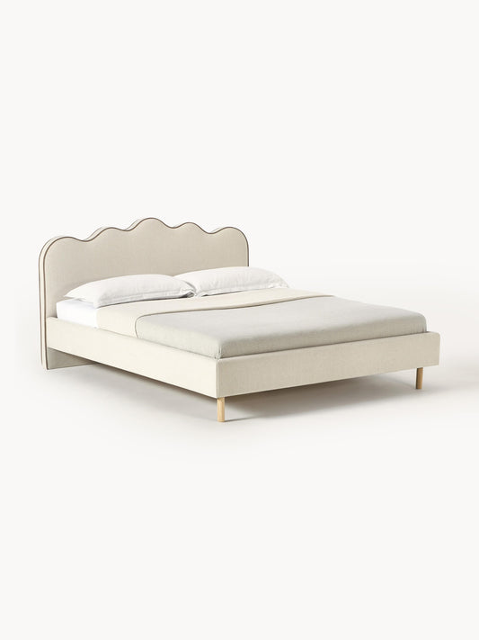 Romsleth Upholstered Bed with Wavy Headboard