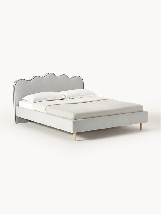 Romsleth Upholstered Bed with Wavy Headboard