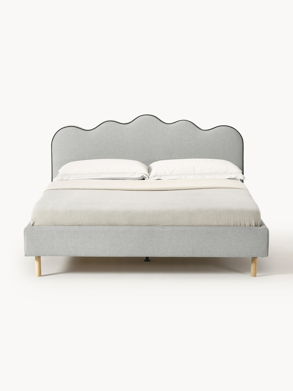 Romsleth Upholstered Bed with Wavy Headboard