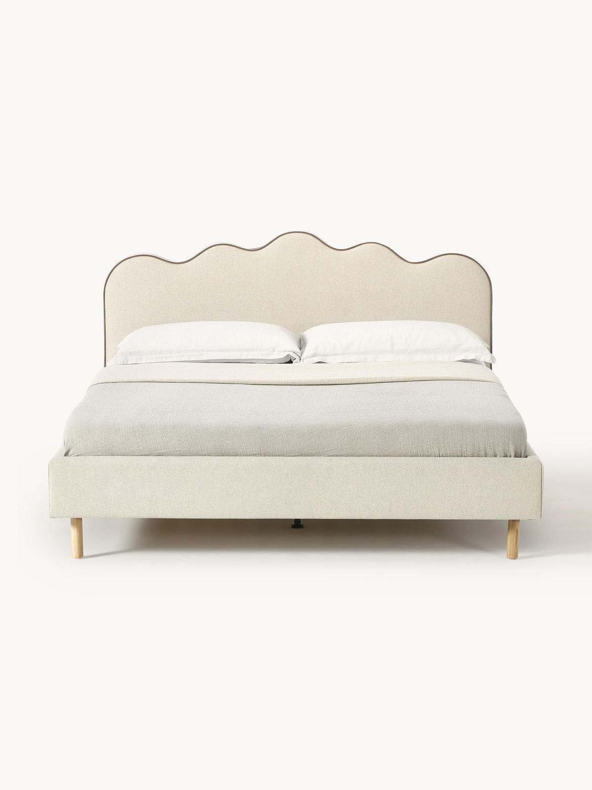 Romsleth Upholstered Bed with Wavy Headboard