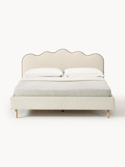 Romsleth Upholstered Bed with Wavy Headboard