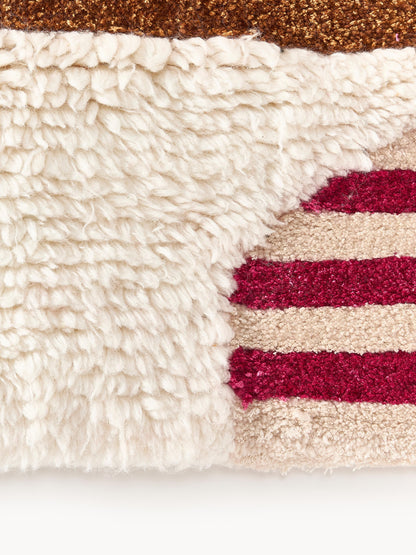 Roscarde Wool Rug with High-Low Texture, Hand-Tufted