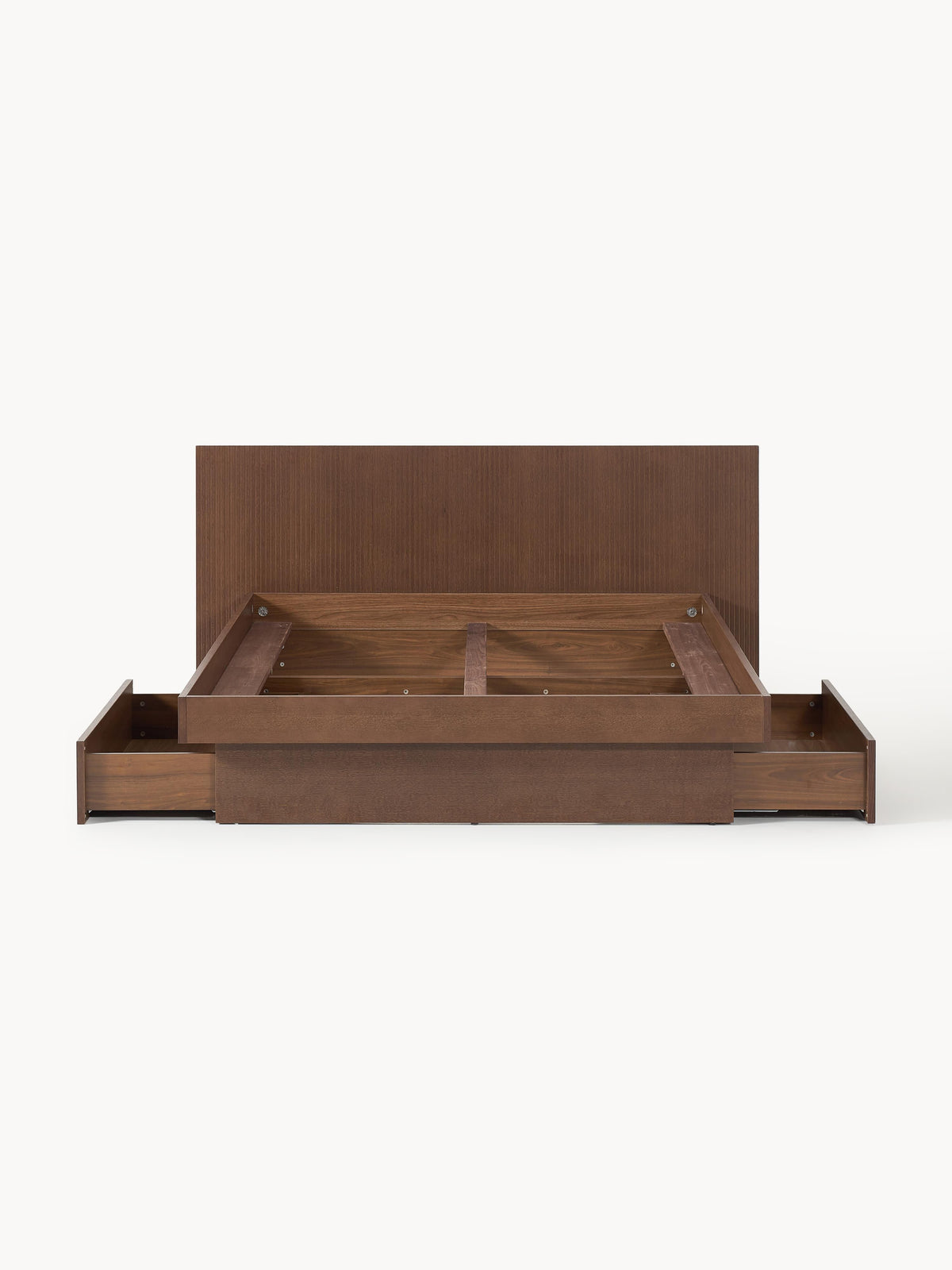 Satvermo Wooden Bed with Headboard and Drawers