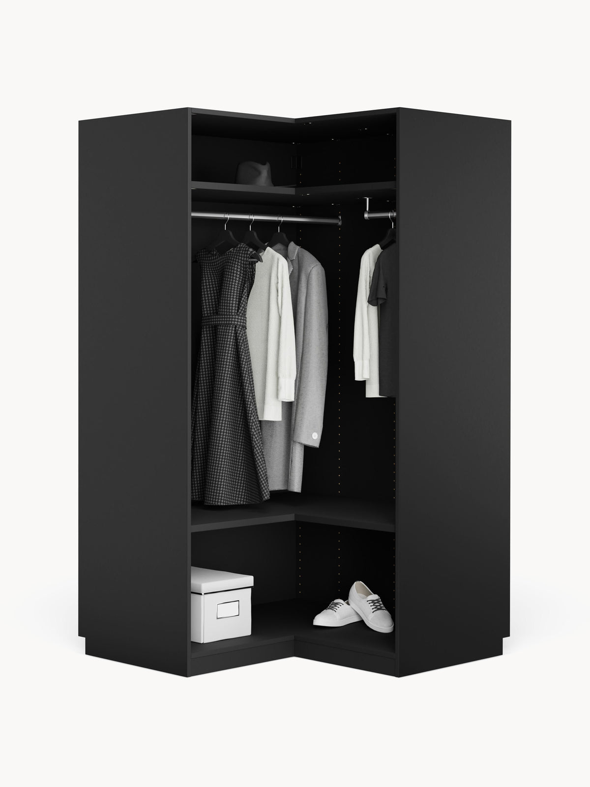 Simorel Modular Corner Wardrobe, 115 cm Wide