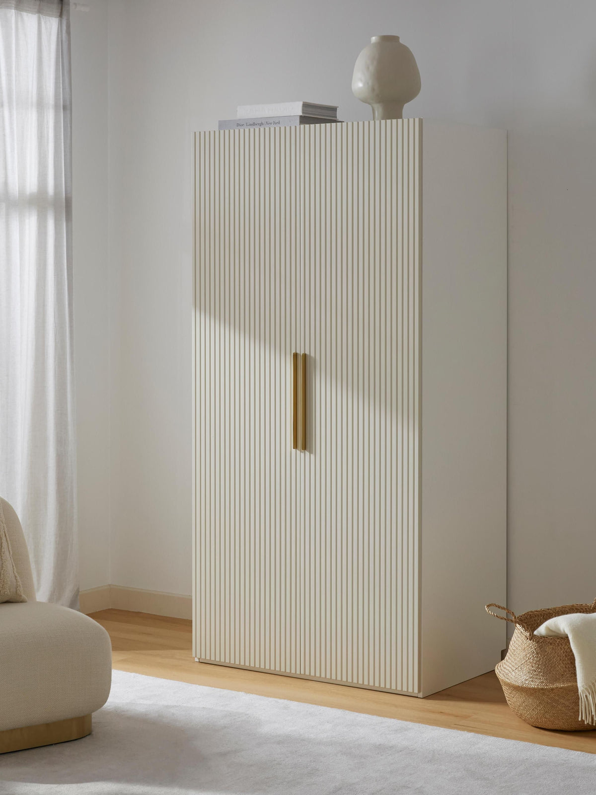 Simorel Modular Hinged-Door Wardrobe, 100 cm Wide, in Various Sizes
