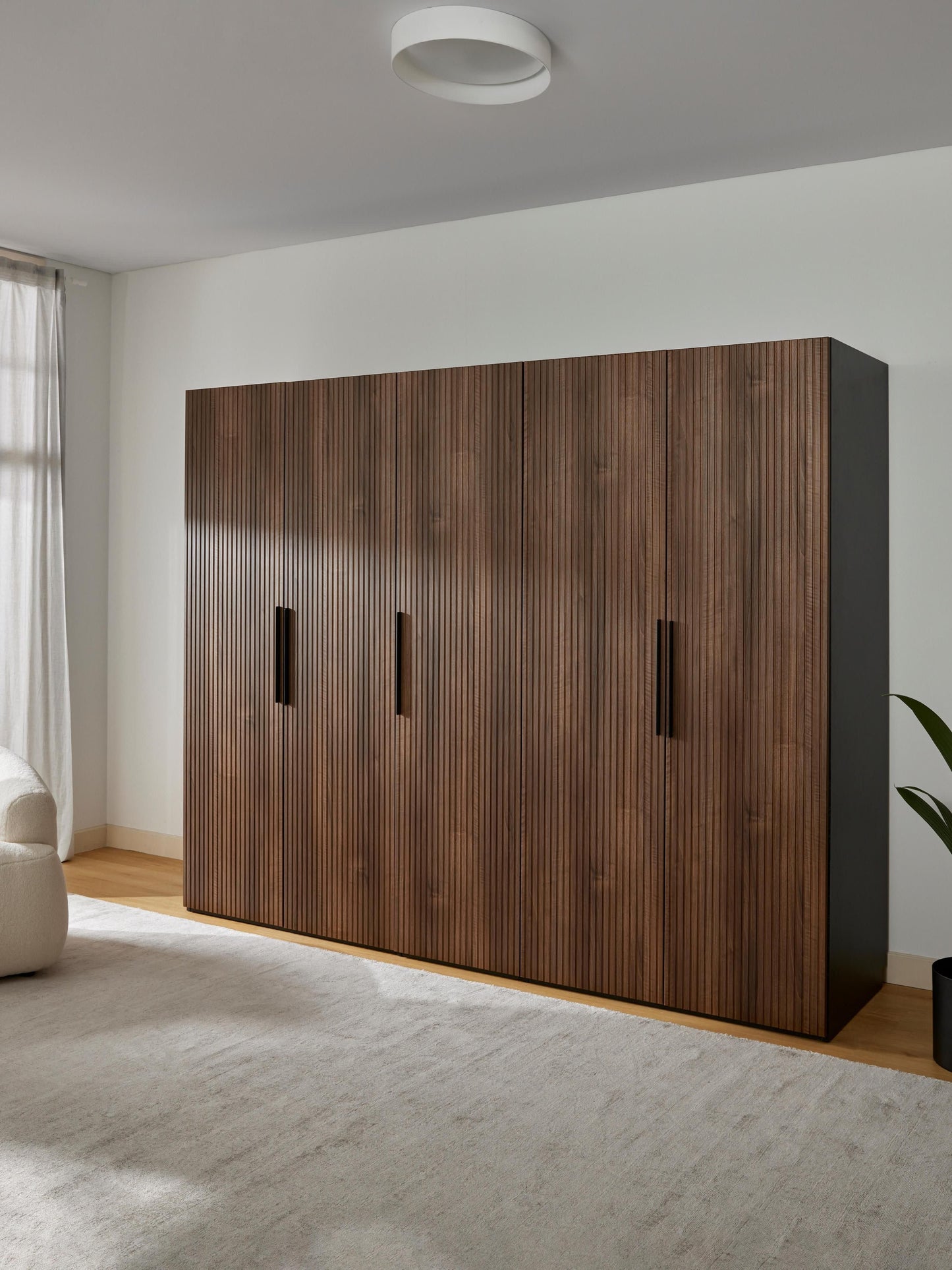 Simorel Modular Hinged-Door Wardrobe, 250 cm Wide, in Various Sizes
