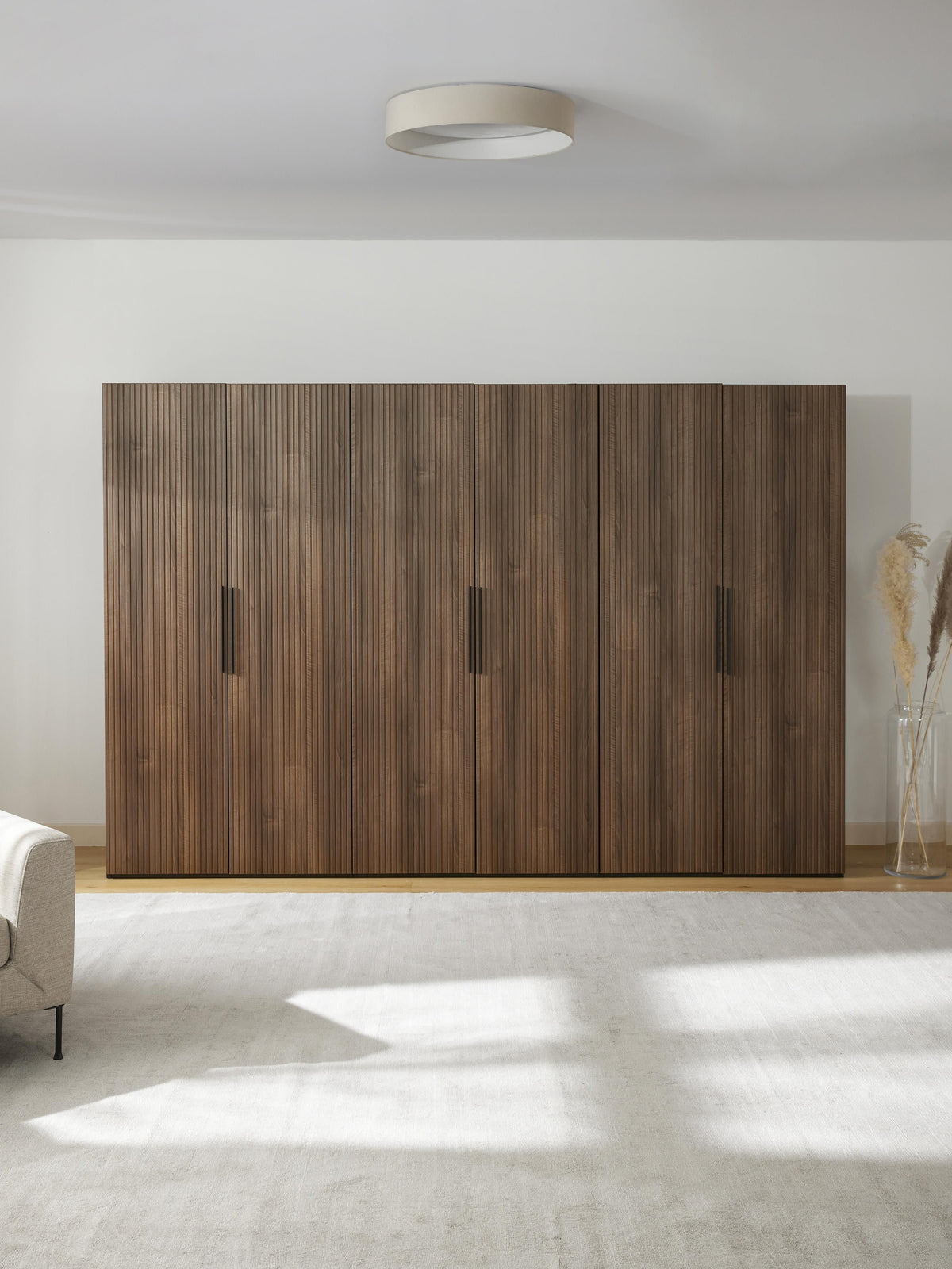 Simorel Modular Hinged-Door Wardrobe, 300 cm Wide, in Various Sizes