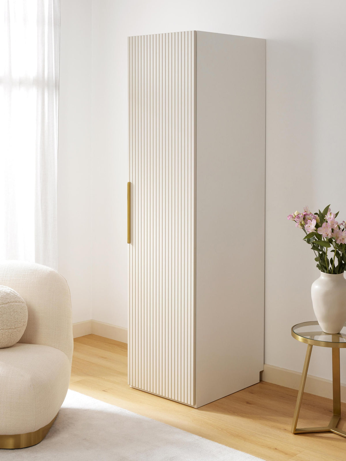 Simorel Modular Hinged-Door Wardrobe, 50 cm Wide, in Various Sizes