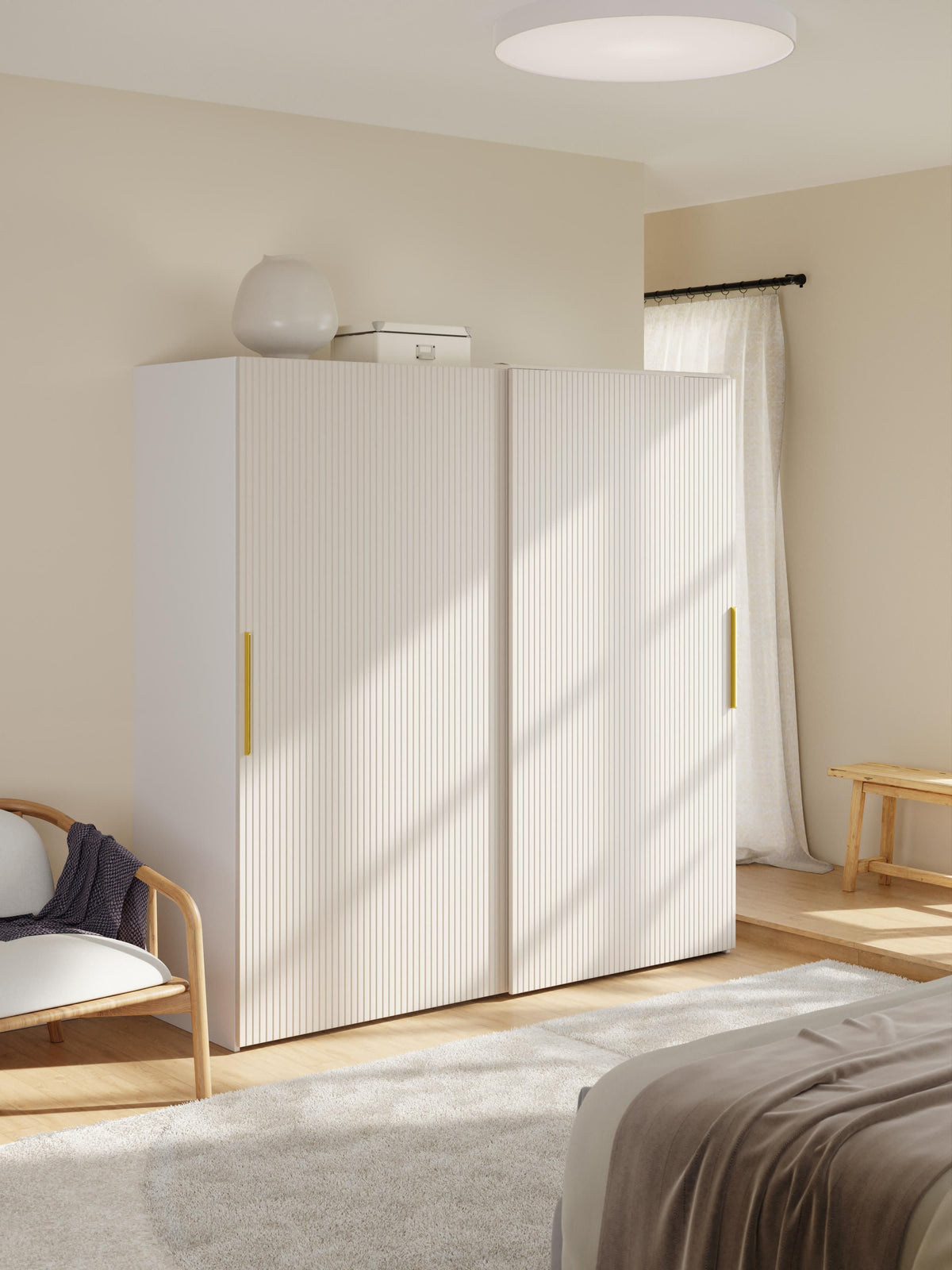 Simorel Modular Sliding-Door Wardrobe, 200 cm Wide, in Various Sizes