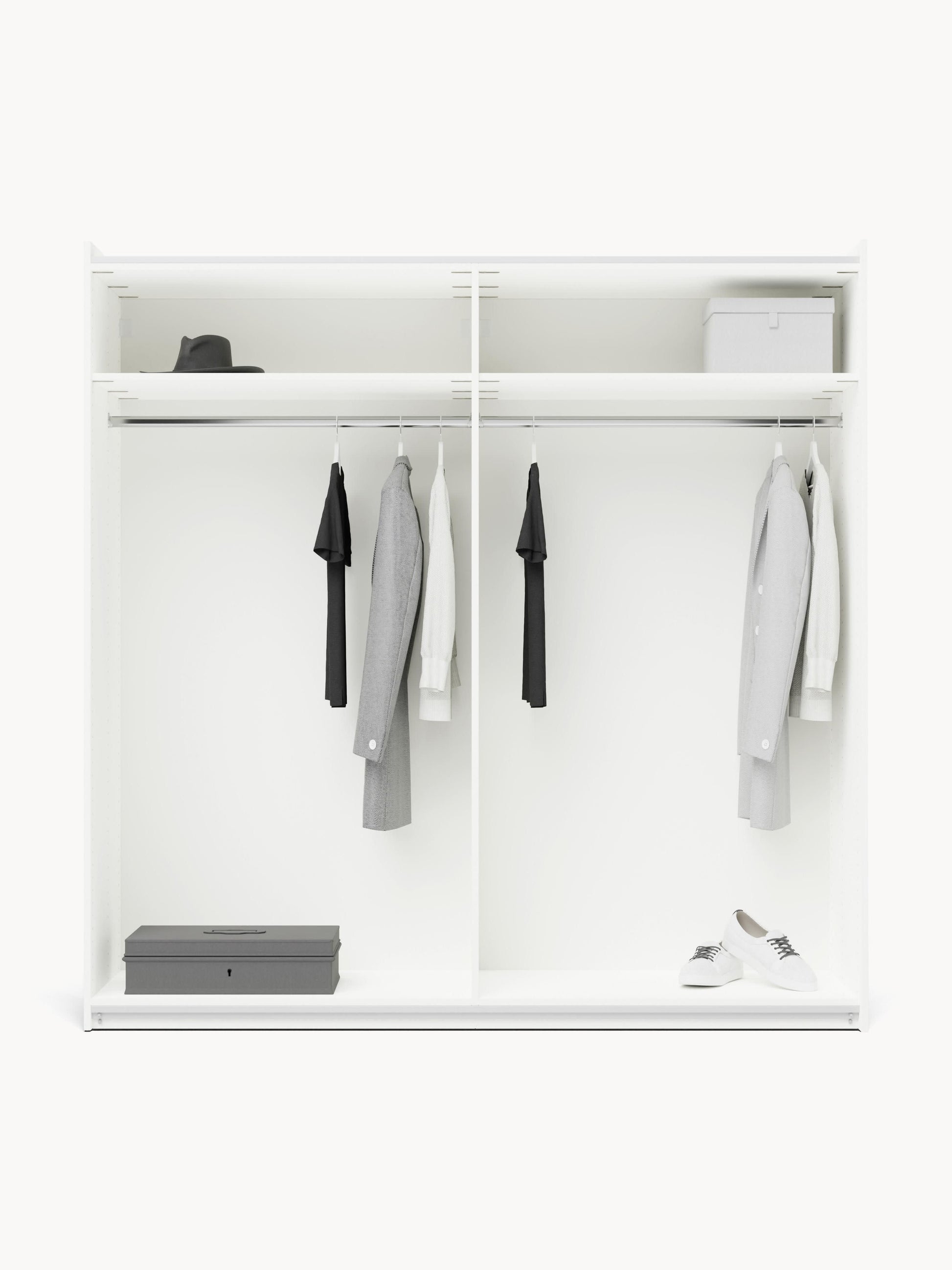 Simorel Modular Sliding-Door Wardrobe, 200 cm Wide, in Various Sizes