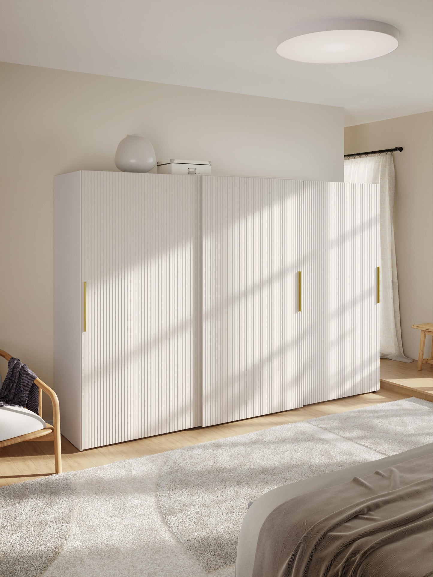 Simorel Modular Sliding-Door Wardrobe, 300 cm Wide, in Various Sizes