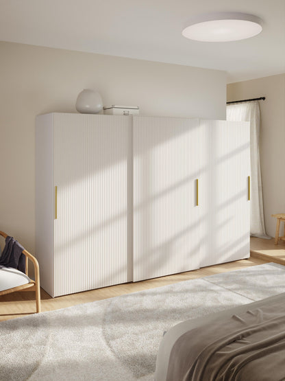 Simorel Modular Sliding-Door Wardrobe, 300 cm Wide, in Various Sizes
