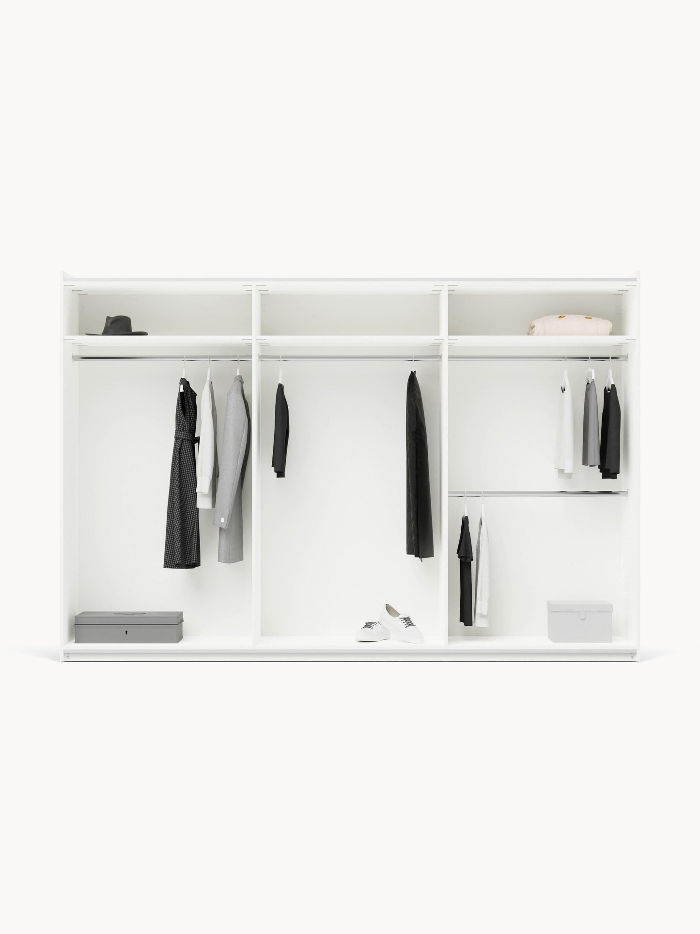 Simorel Modular Sliding-Door Wardrobe, 300 cm Wide, in Various Sizes