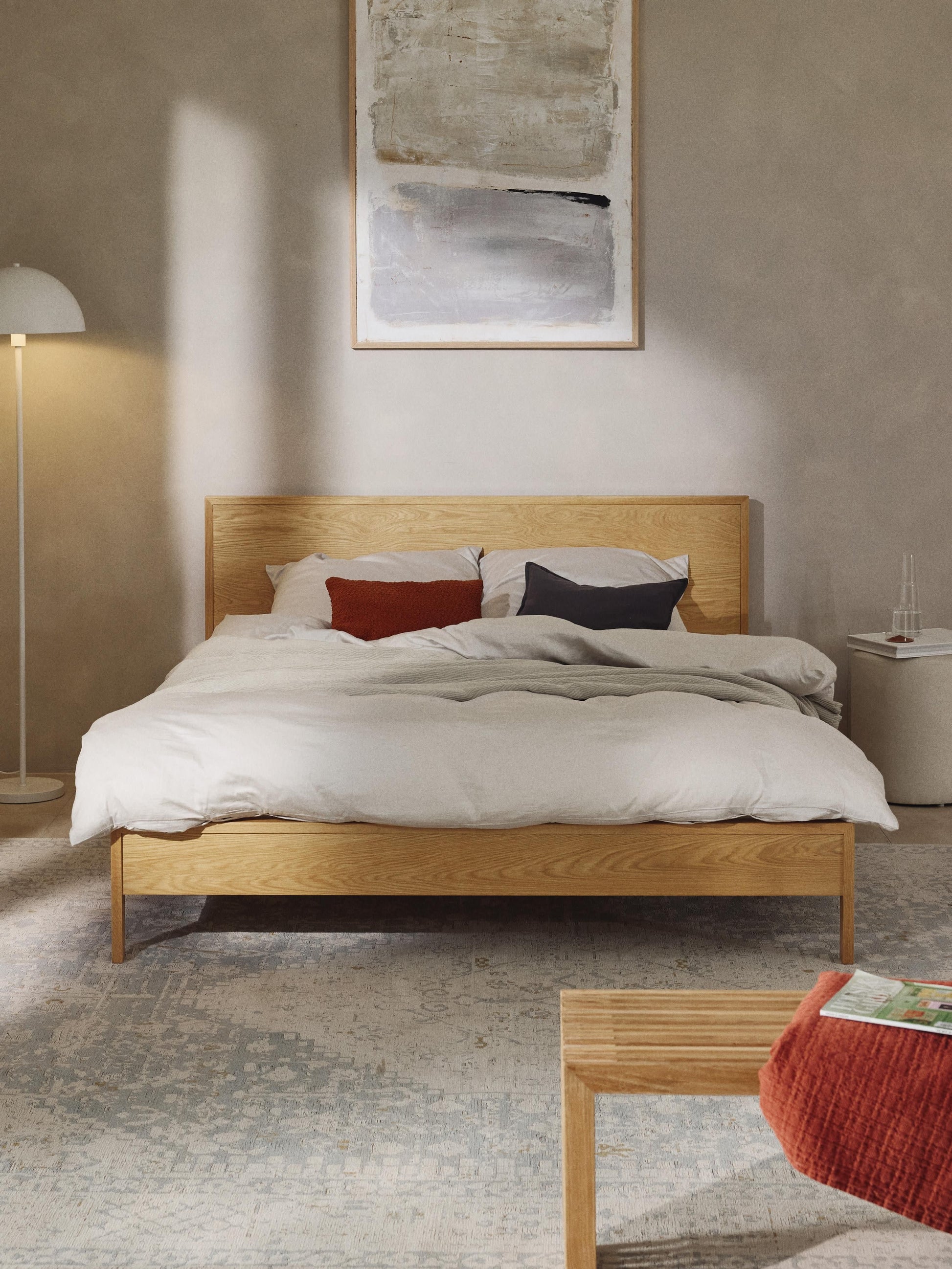 Tamlisse Wooden Bed with Headboard