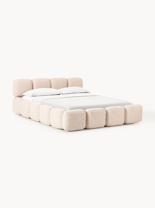 Taylbrig Upholstered Bed in Bouclé with Storage