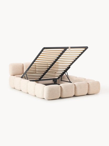 Taylbrig Upholstered Bed in Bouclé with Storage