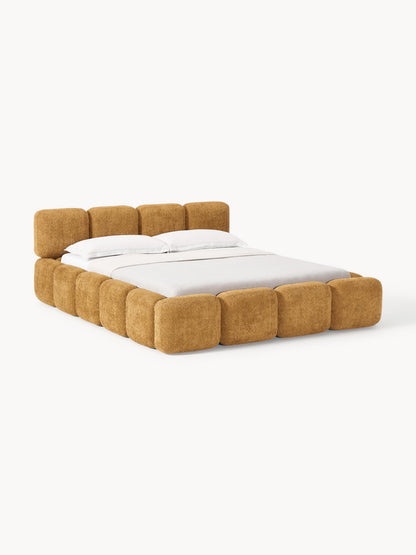 Taylbrig Upholstered Bed in Teddy Bouclé with Storage