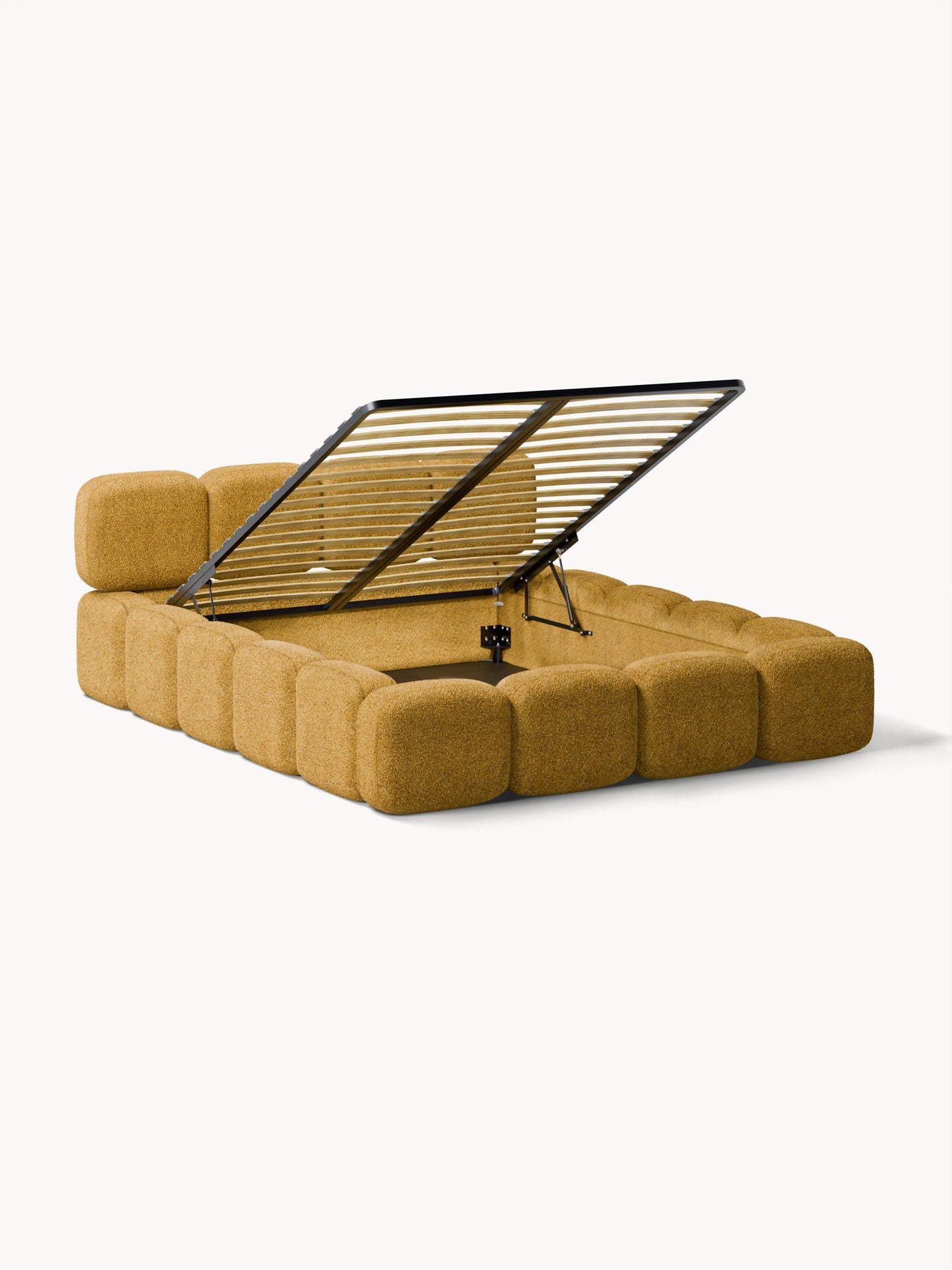 Taylbrig Upholstered Bed in Teddy Bouclé with Storage