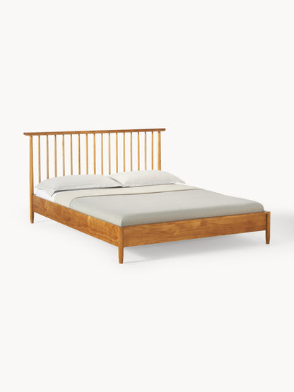 Winthalm Wooden Bed with Headboard in Pine