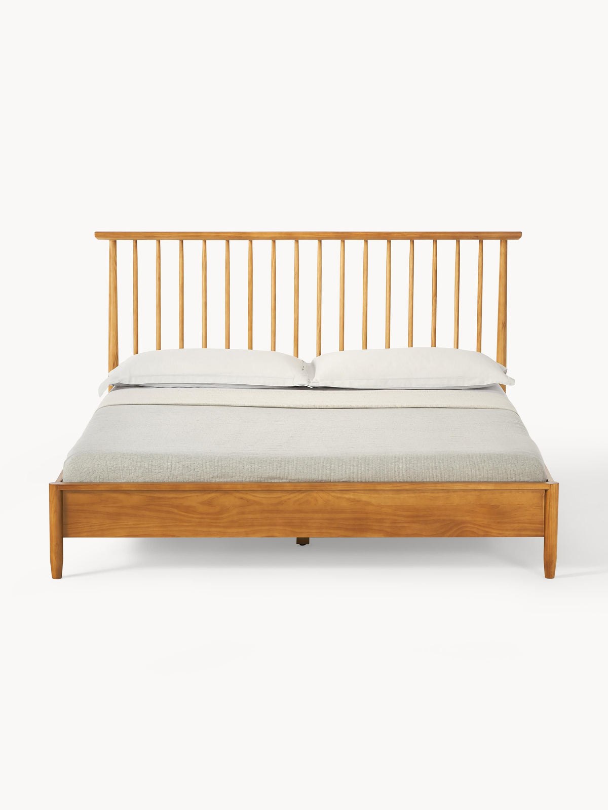 Winthalm Wooden Bed with Headboard in Pine