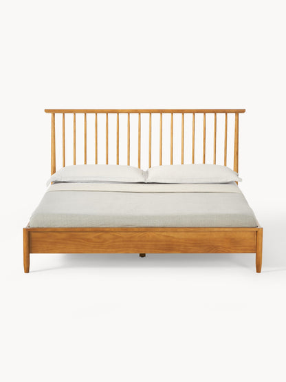 Winthalm Wooden Bed with Headboard in Pine
