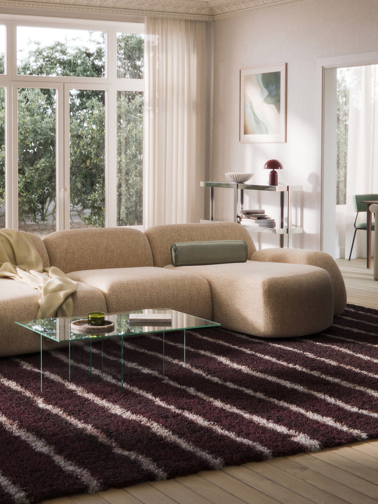 Wolskane Chaise Corner Module in Bouclé