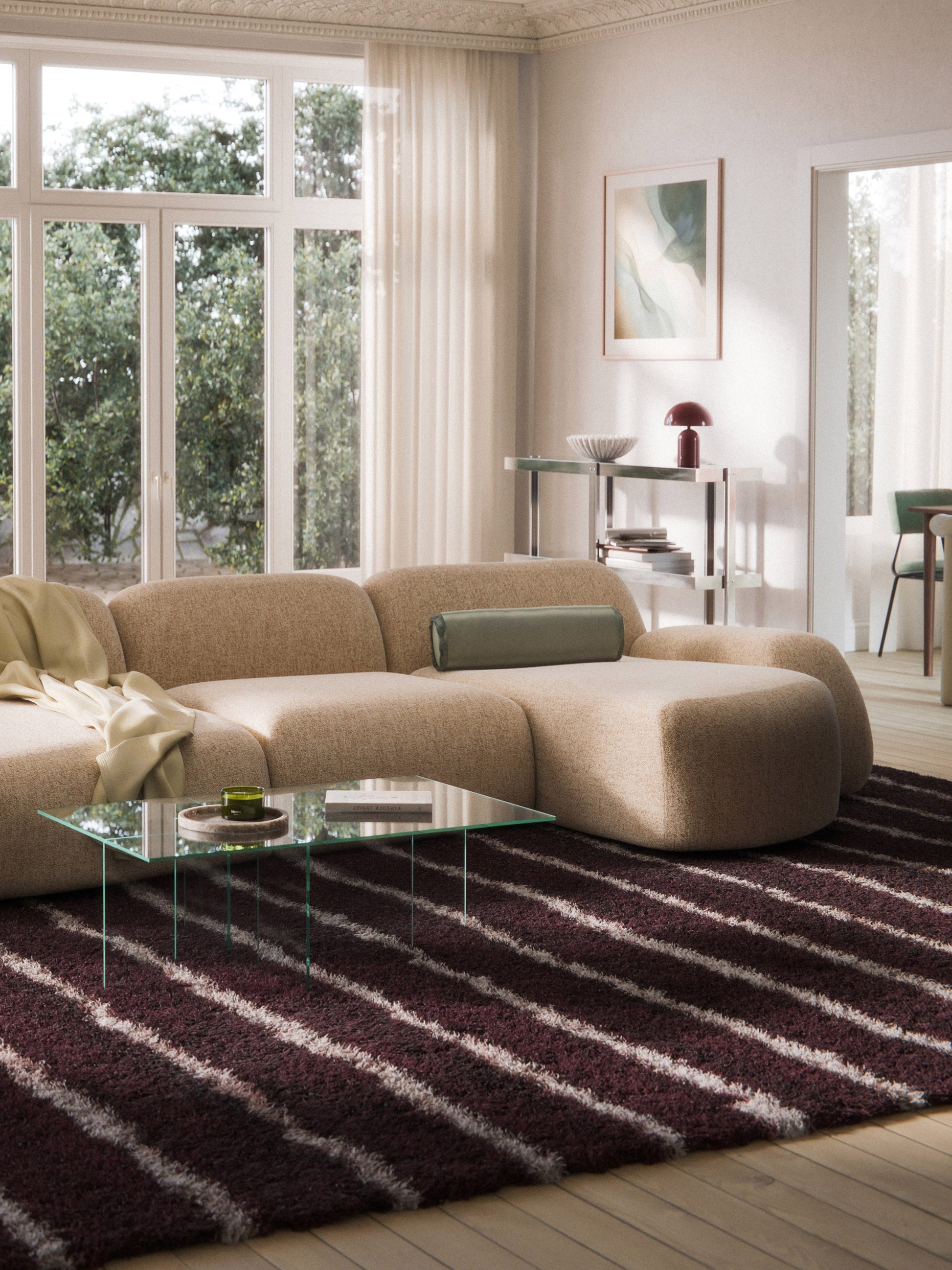 Wolskane Chaise Corner Module in Bouclé