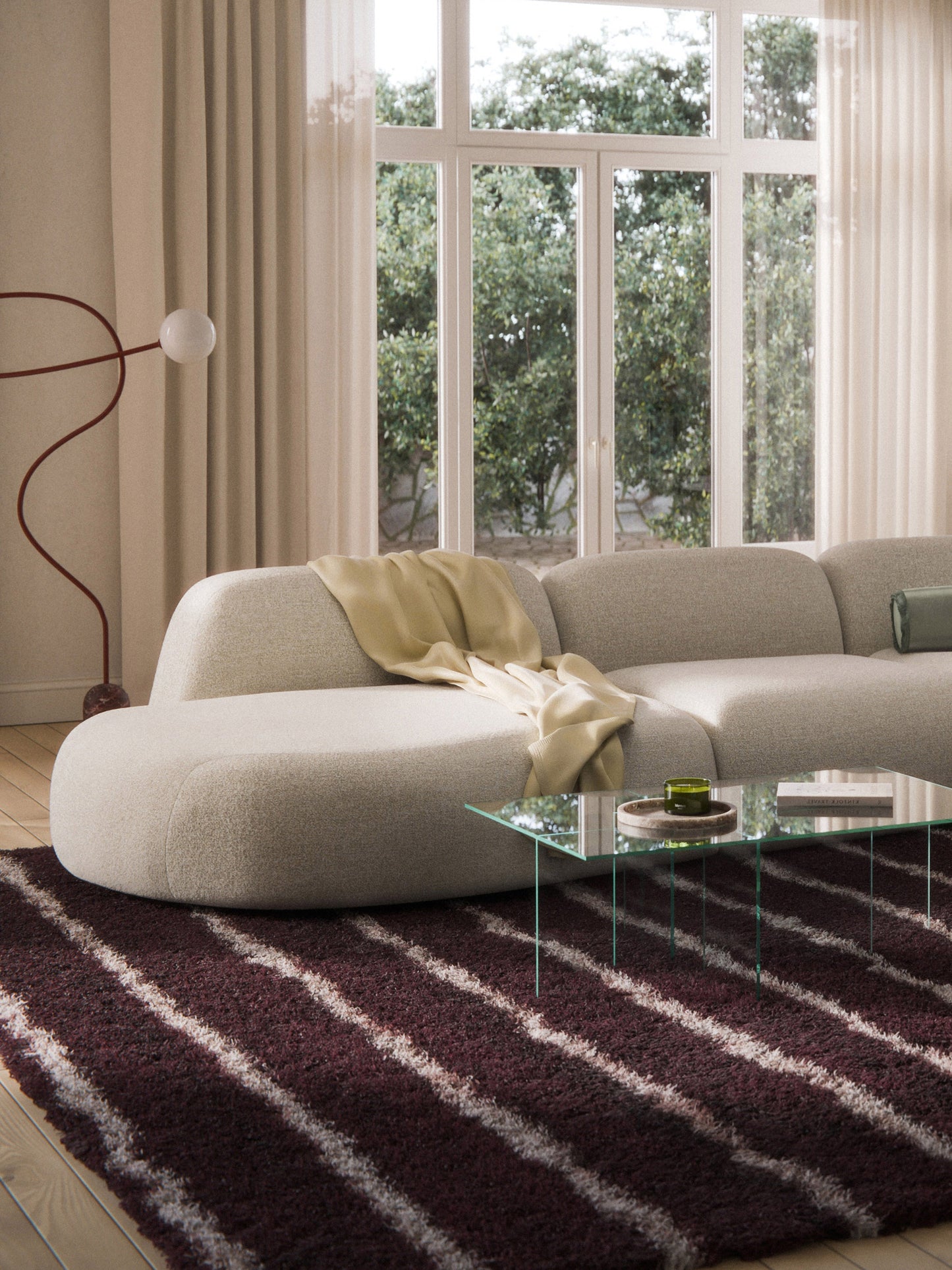 Wolskane Chaise Module in Bouclé