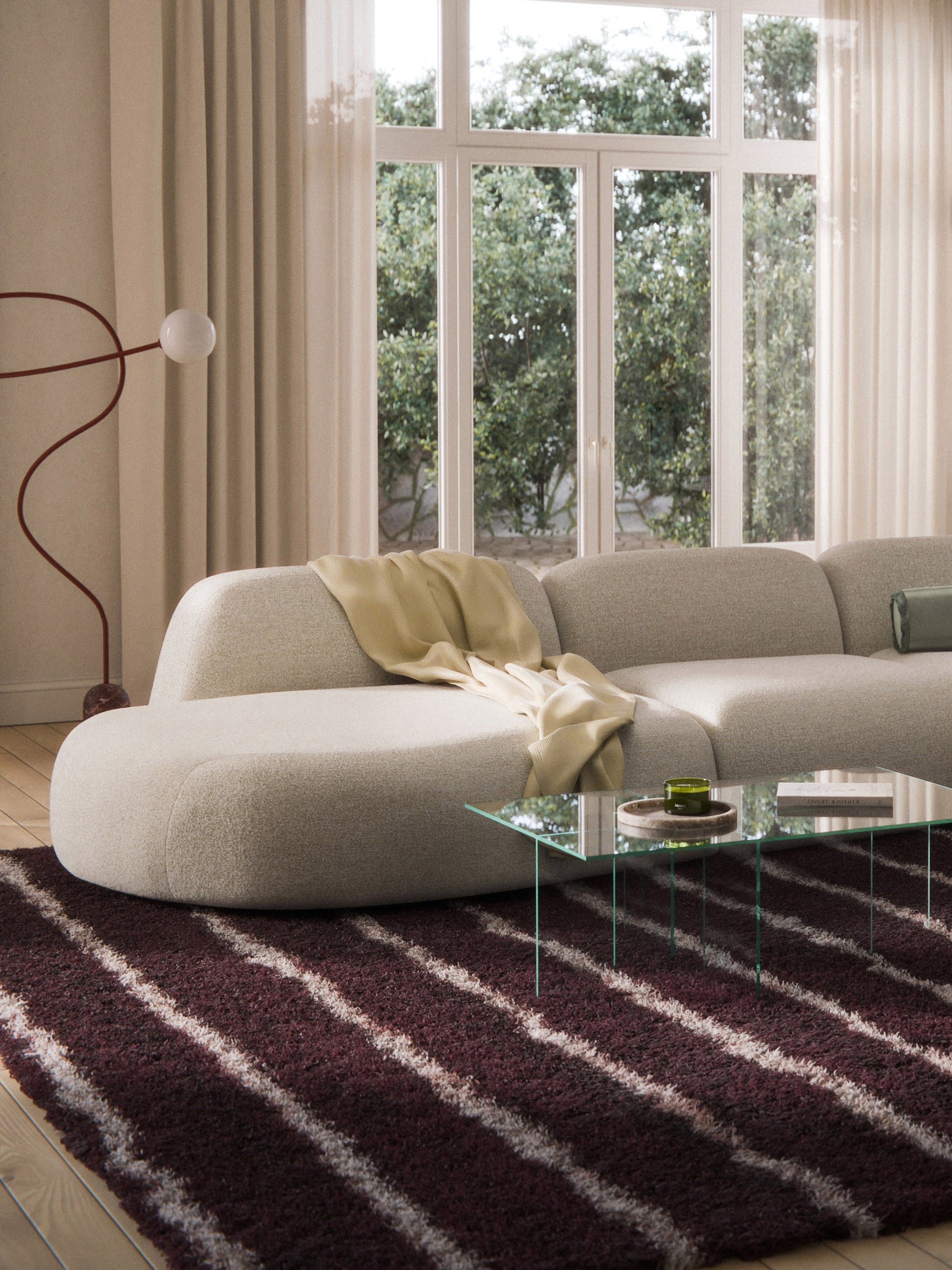 Wolskane Chaise Module in Bouclé