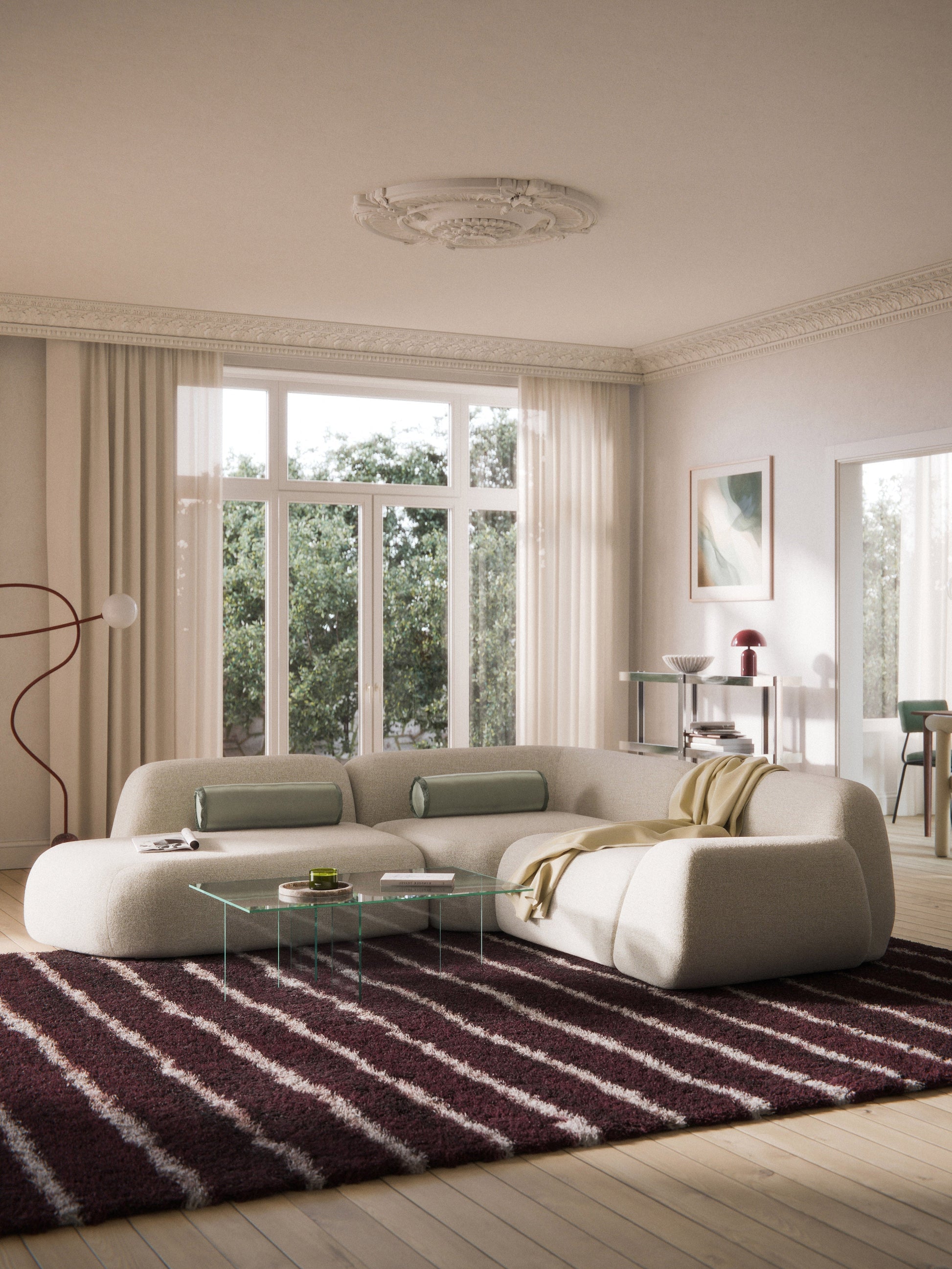 Wolskane Modular Bouclé Corner Sofa (4-Seater) with Chaise Longue