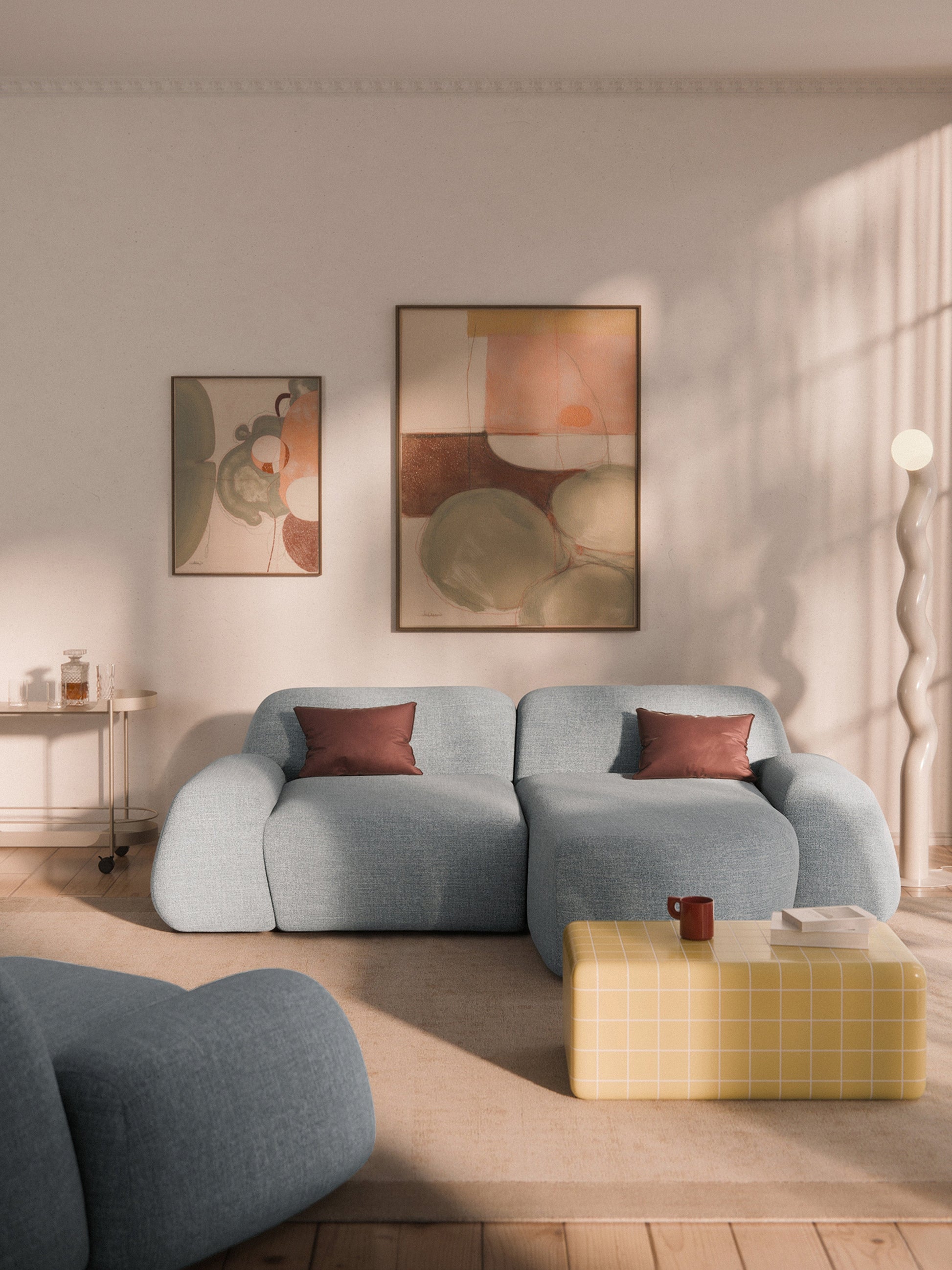Wolskane Modular Corner Sofa, Bouclé, 3-Seater