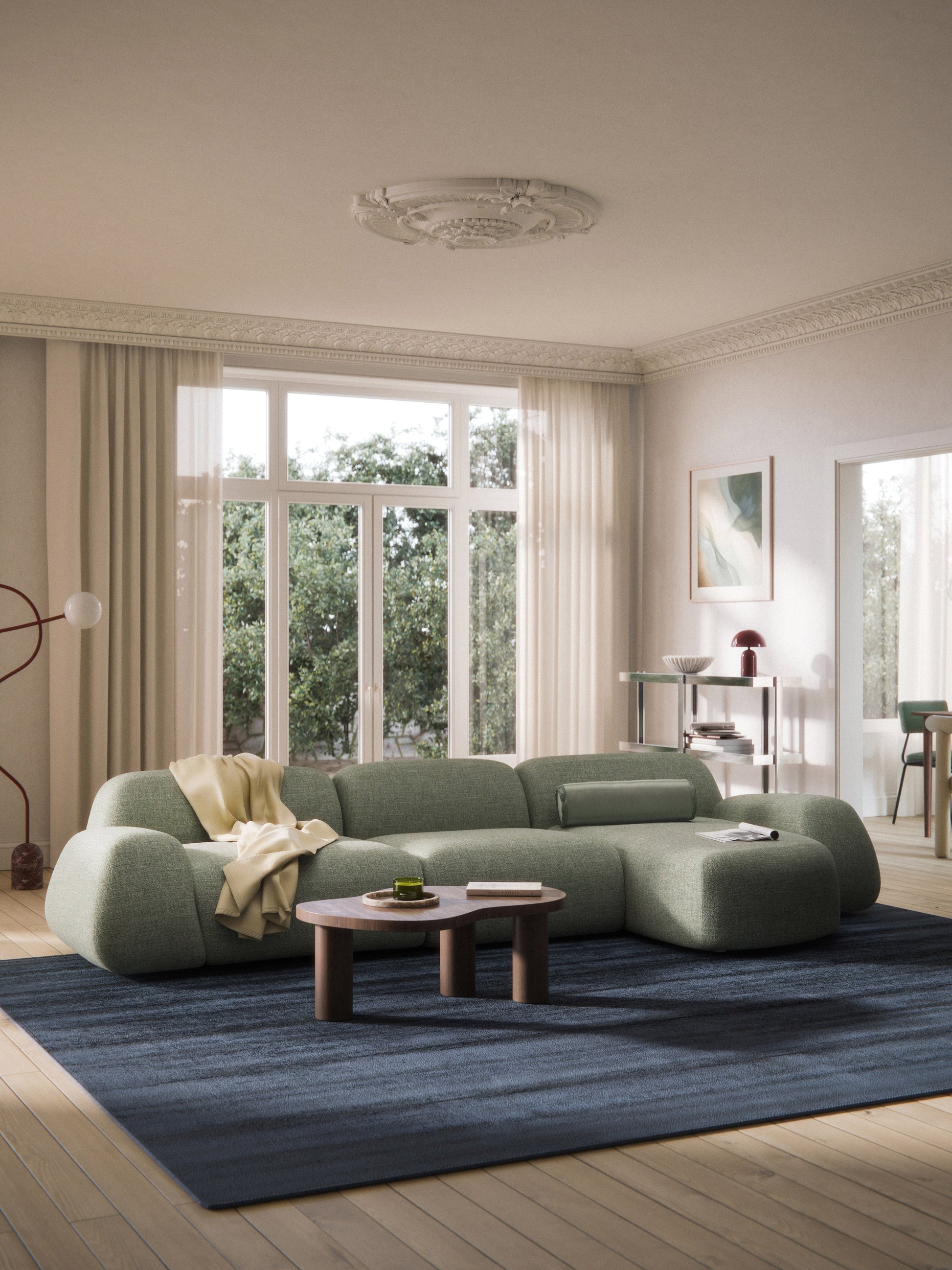 Wolskane Modular Corner Sofa in Bouclé, 4-Seater