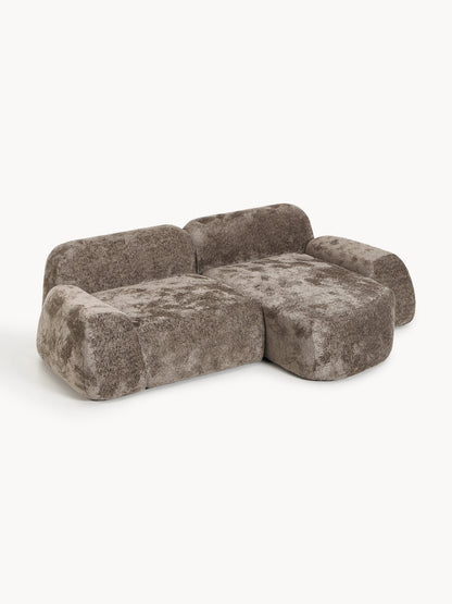 Wolskane Modular Corner Sofa in Teddy Bouclé, 3-Seater